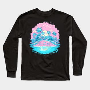 Vibrant Coastal Paradise Long Sleeve T-Shirt